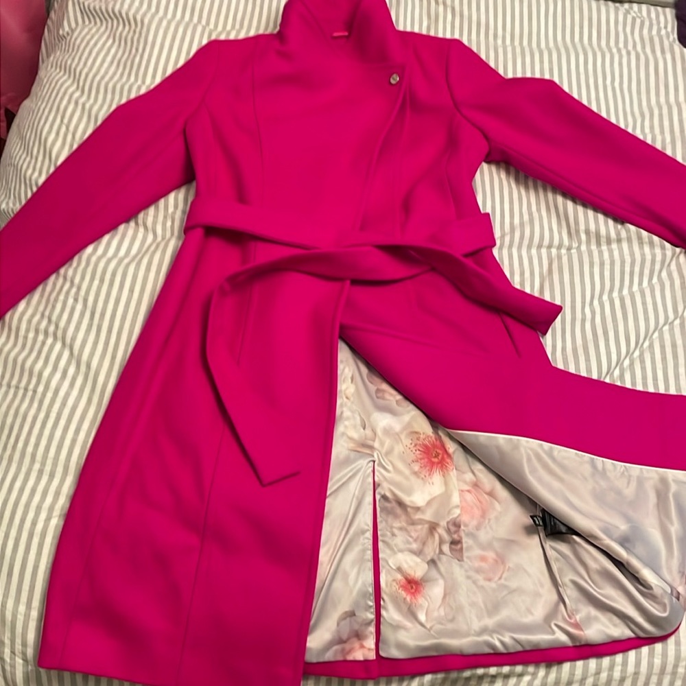 Hot pink coat by Ted Baker !
